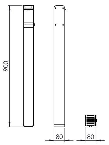 Fulco System Popielnica z zapalniczką PP002.02 Wymiary
