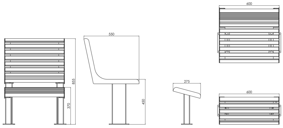 Fulco System Fotel z podnóżkiem VITA LVI294.06.b Wymiary