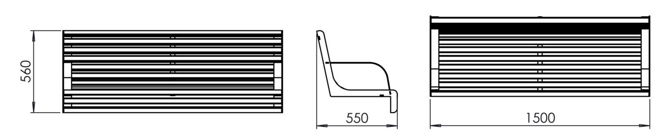 Fulco System Siedzisko VITA z podłokietnikami do montażu na podstawie LVI195.00.a Wymiary