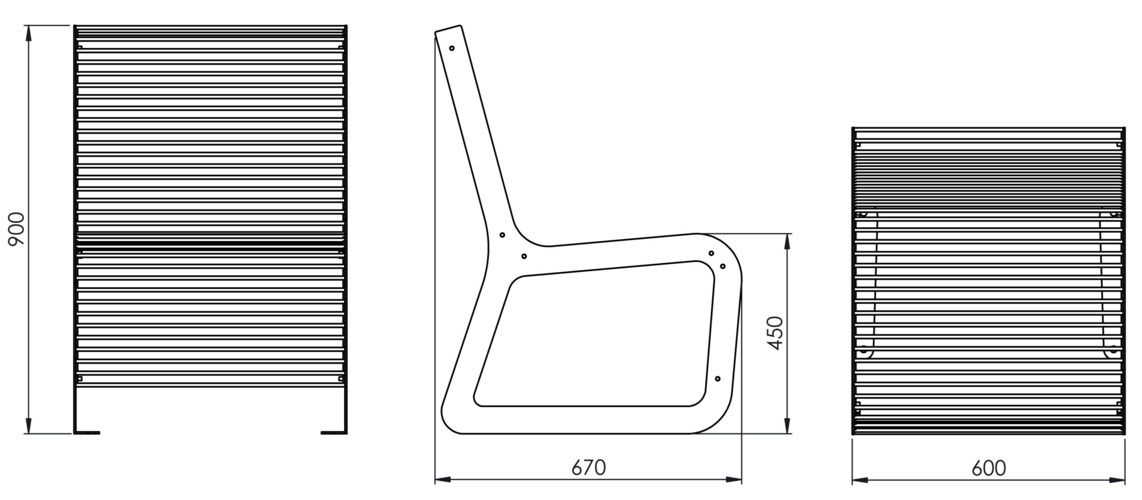 Fulco System Fotel RALL LRA070.03 Wymiary