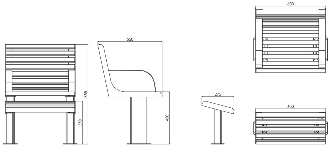 Fulco System Fotel z podnóżkiem VITA LVI294.06.c Wymiary