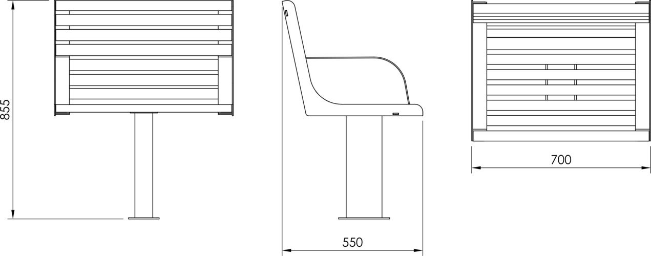 Fulco System Fotel z podłokietnikami VITA LVI294.05.a Wymiary