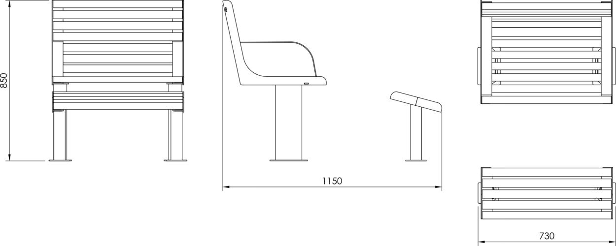 Fulco System Fotel z podnóżkiem VITA LVI294.06.c Wymiary