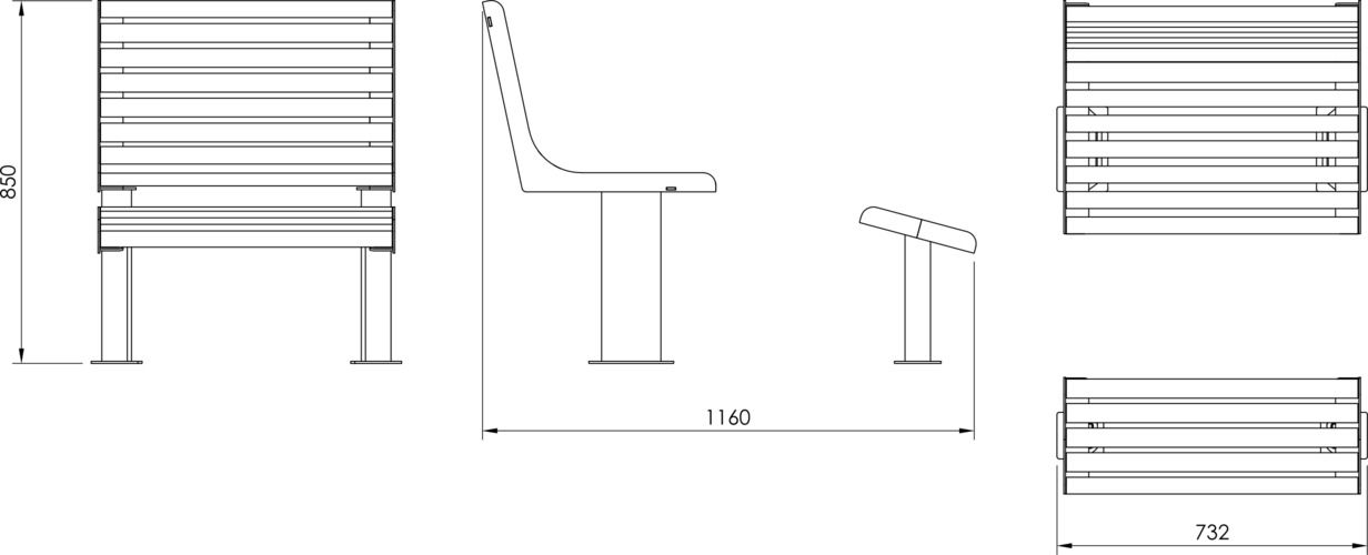 Fulco System Fotel z podnóżkiem VITA LVI294.06.b Wymiary